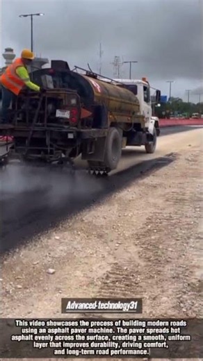 How Modern Roads Are Built with an Asphalt Paver !! #innovation