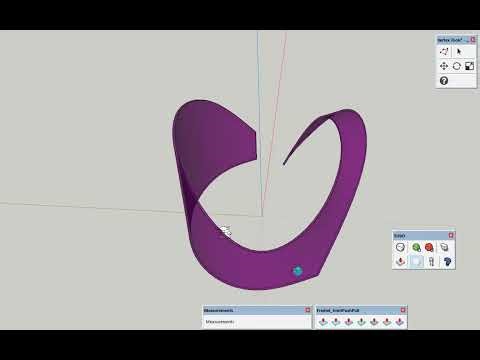 Modeling a ribbon structure in SketchUp