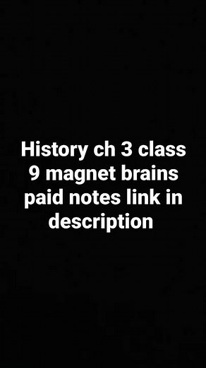 history ch 3 class 9 magnet brains notes
