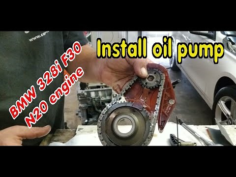 2013 BMW 328i F30 N20 flooded - how to install oil pump and balancer shaft