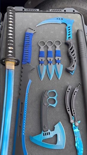 Would You LIKE A BLUE Mega Knife Set? #shortsviral