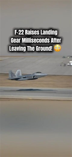 F-22 Raises Landing Gear Milliseconds After Leaving The Ground! 😳 #aviation #f22 #viral #shorts