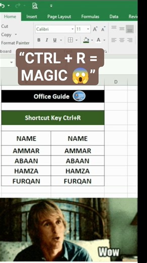“Ctrl + R – Excel Ki Fastest Replace Trick! 🤯”#excel #shorts #ctrltips #officeguide #msoffice#viral