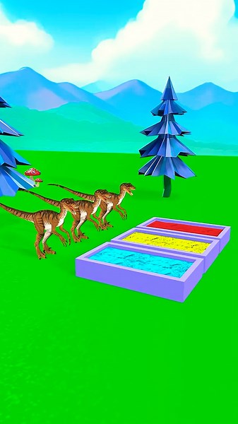 🔥 3D Animation Loop Satisfying Bouncing Dinosaur to Relax 👀#SunnySmile #3DAnimation #Satisfying