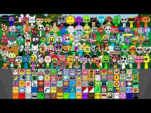 Incredibox Sprunki Retake ALL 100 My OC's Characters and Reactions Together! ALL My Sprunki OC
