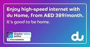 Experience high-speed internet with our du Home plans. Go online to buy your plan today, starting from just AED 389/month and save AED 200 on installation. It’s good to be home. | du