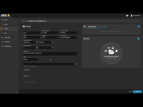 AXIS Case Insight - Creating and managing cases