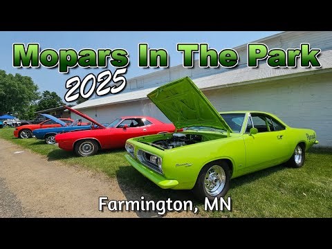 HUGE CLASSIC CAR SHOW !! Mopars In The Park 2025 - muscle cars - hot rods - race cars