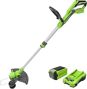 Greenworks 40V Cordless 2-in-1 Trimmer Edger (Gen 2) - 13" Lawn Weed Wacker for Fence & Sidewalk , Lightweight Gas Trimmer Alternative with Auto Feed Spool , 2.0Ah Battery & Charger (40-Min Runtime)