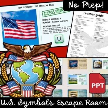 U.S. Symbols Escape Room | American Symbols Game | Civics Activity K–4