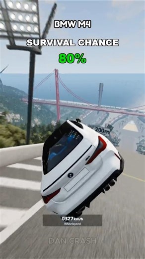 Which Car Survives the Jump Crash? #beamng #shorts #simulation