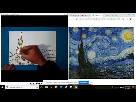 How to draw Starry Night for kids