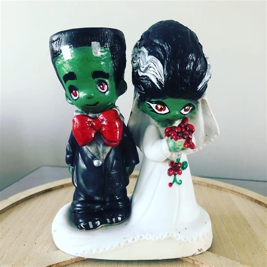 Frankenstein and Bride of Frankenstein Precious Moments Figurine Wedding - Etsy