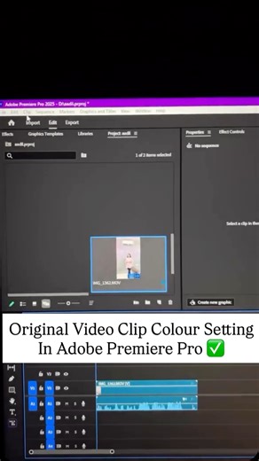 Vinay Mali on Instagram: "Original Video Clip Colour Setting In Adobe Premiere Pro ✅ #effects #transition #adobe #editing #edits #premierpro #aftereffects #smoke Premier pro effect tutorial Best premier pro transition Adobe Premiere Pro editing tricks How to add effects in premiere pro Cinematic editing in premiere pro Premier pro shortcuts for editing Viral video editing effects Tutorial for premiere pro Adobe Premiere Pro Tutorial"