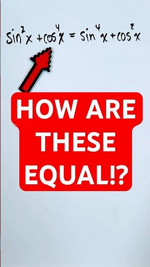 How can these two expressions be equal!? (Trig identities) #shorts