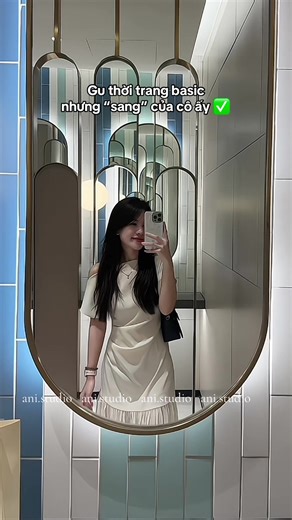 Đơn giản nhưng vẫn sang nha mấy bà ơi #anistudio #foryou #vayditiec #vayxinh #damcuoi #ootd #fyp #xuhuong