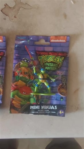 I got more of those mini ninja yesterday not much turtles that's why