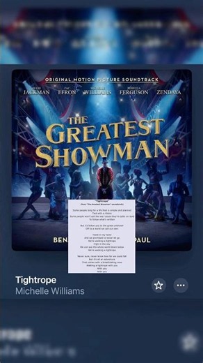 A SONG A DAY (DAY 691) MICHELLE WILLIAMS: TIGHTROPE #michellewilliams #tightrope #thegreatestshowman