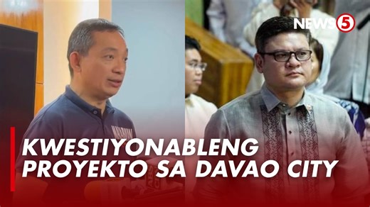 RED FLAG SA DAVAO CITY Pinaiimbestigahan ni ACT Teachers Rep. Antonio Tinio ang mga iregularidad sa mga maanomalyang umanong flood control projects na nagkakahalaga ng P4.35 bilyon simula 2019 hanggang 2022 sa distrito ni Davao City Rep. Pulong Duterte. Nakitaan aniya ng "double funding, overlapping locations, and missing details" ang mga proyektong ito na posibleng indikasyon ng overpricing at korapsyon. | via Marianne Enriquez For more videos, visit us at www.news5.com.ph | News5