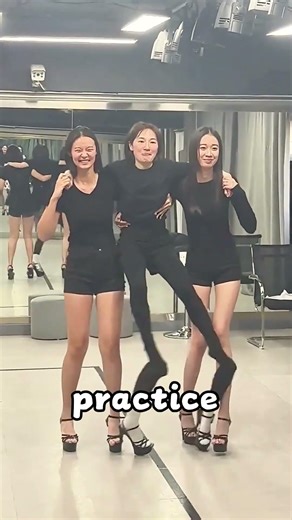 This girl's high heels are taller than everyone else's!