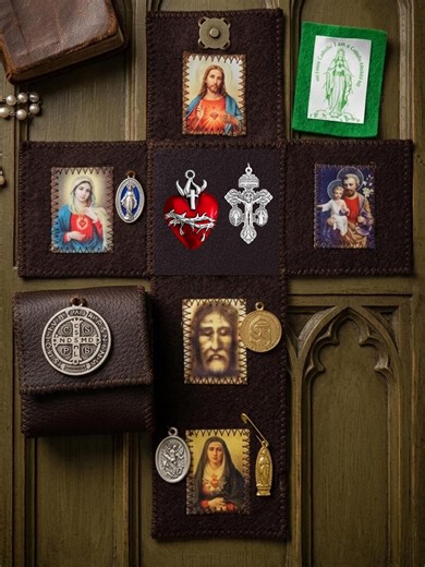 Catholic Pocket Altar Travel Prayer Kit With Medals & Sacred Images of Mother Mary, Saint Joseph, Sacred Heart, Holy Face of Jesus Medal.. - Etsy