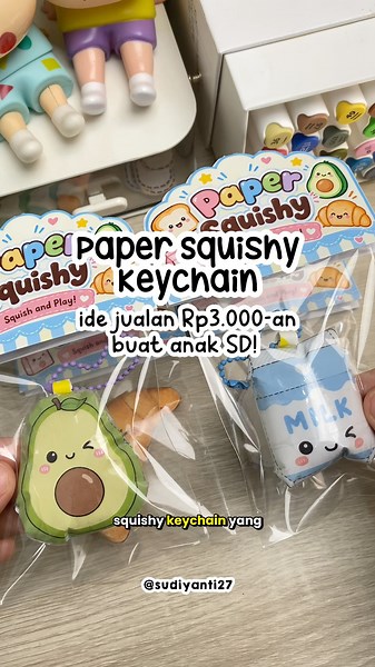Paper Squishy Keychain: Ide Jualan Rp3.000-an Anak SD! ✨ #shorts #idebermain #diy #papersquishy