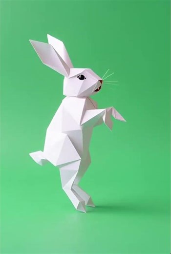 Hopping Origami Bunny Comes to Life! 🐇✨