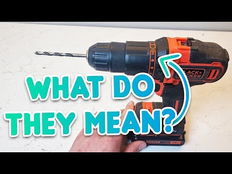 What Do The Settings On A Black & Decker Drill Mean?
