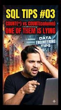 SQL Tips #3 COUNT(*) vs COUNT(column)One of them is lying #sql #dataanalytics #dataengineering