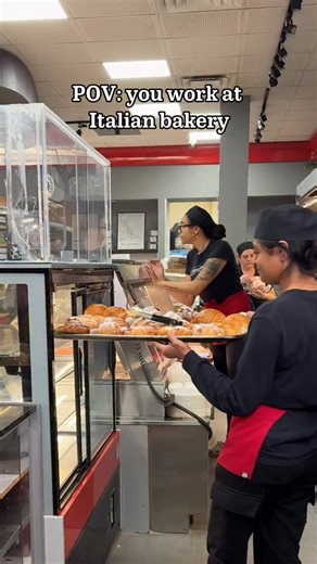 Working at an Italian bakery should come with a warning…⚠️ Fresh baked goods may disappear mid-shift 😭🥐 (For quality control purposes only.) #ItalianBakery #BakeryHumor #BakeryLife #Funny #Viral | Francesca Italian Bakery