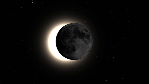 Solar Eclipse, Moon And Sun, Total Eclipse. Free Stock Video