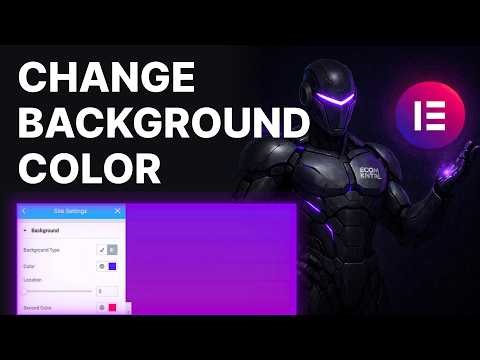 How To Change A Page's Background Color In Elementor (2026) | Editor