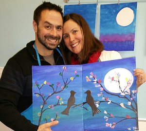 Get a Group of Couples and Create a Fun Step by Step Painting Night Out