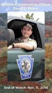 Tomorrow, Nov. 11 is a somber anniversary for the @PAGameComm as we honor and remember fallen Wildlife Conservation Officer David L. Grove. In honor of WCO Grove’s life and service to the Pennsylvania Game Commission, we have created a Hero Workout. The workout includes a series of activities that are consistent with the cadet training workouts. It also includes 31 air squats and 31 walking lunges, honoring the age of WCO Grove at his EOW. A special thank you to the state game wardens from the S