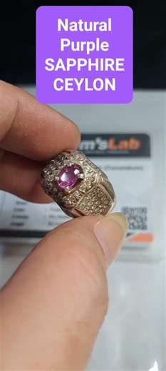 batu Natural Purple Sapphire Ceylon SriLanka alami No heated NTE