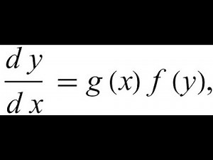 i. First Order ODE: Separable DE