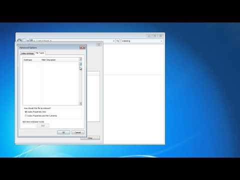 How to Index file types for faster searches in Windows 7