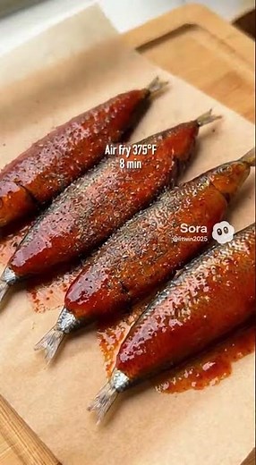 Air-fried sardines that crunch like magic! - #healthyeating #hearthealthy my recipe.soraai