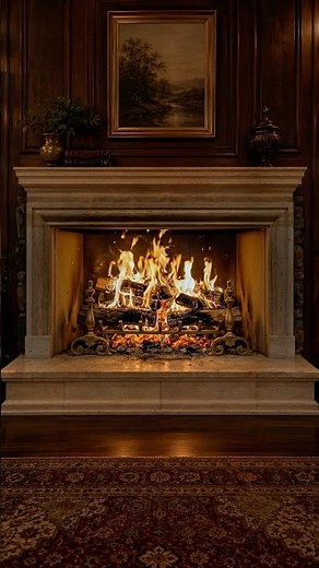 Lively Crackling Fireplace Sounds 10 Hours 🔥 Classic Luxury Fireplace Ambience for Sleep & Reading