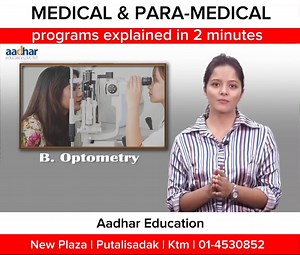 HEY, JUST COMPLETED YOUR 2 EXAMS? Discover exciting medical career options today! Check out this 2-minute video to learn more about medical, dental, nursing, and paramedical courses in Nepal & Abroad. If you're unsure which program to choose, visit or contact us for guidance at: Aadhar Education New Plaza, Putalisadak, Kathmandu Phone: 01-4530852 / 4530853 Call: 9851014340 (Dr. Naren) Google Maps: https://maps.app.goo.gl/eD4k3cbbRYEMFNbcA?g_st=ic Website: www.aadhar.edu.np #CEE #mec #mbbs #medic