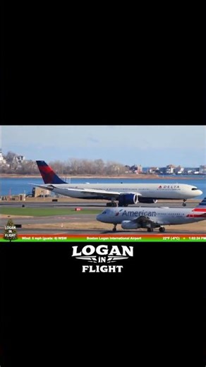 Delta A330 Landing on Runway 22L at Boston Logan Airport