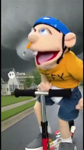 Jeffy from SML tries to escape from police but the tornado gets him