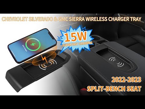 2022-2023 Chevrolet Silverado GMC Sierra 1500 2500HD 3500HD 15W Wireless Charger Installation Video