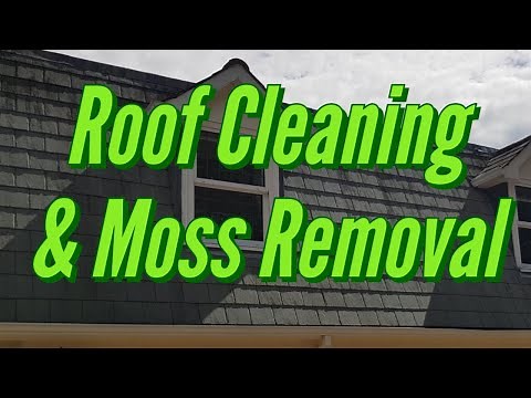 Slate Roof Cleaning Restoration - Algoclear Pro - How to clean a roof - roof moss removal