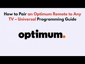 How to Pair an Optimum Remote to Any TV – Universal Programming Guide