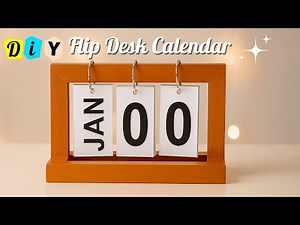 DIY Flip Desk Calendar | Easy Aesthetic Desk Decor Idea for 2025 📅 | Make Your Own Calendar at Home
