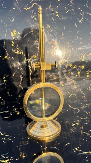Solid Brass Magnifying Glass Stand, Victorian Desk Magnifier, Reading Decor - Etsy