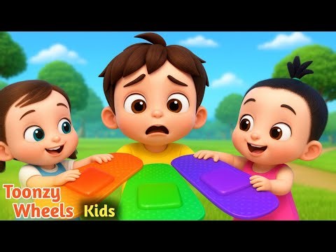 Boo Boo Song for Kids | Colorful Bandages | Learn Colors with Boo Boos | Toonzy Wheels kids