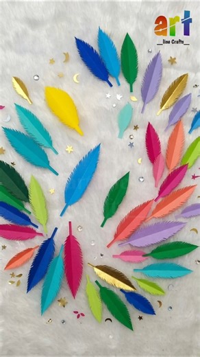 paper features|paper leaf #diy #feather #leaf #paperleaf #artandcraft #song #shortvideo #shorts #diy