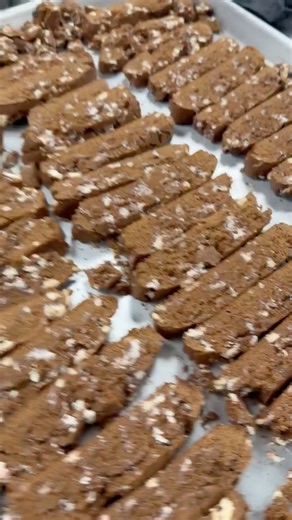 The kind of baking that makes the kitchen smell like winter 🤍 Peppermint Mocha Biscotti, made with care and a lot of love. #thebiscottibar #biscotti #smallbusiness | The Biscotti Bar